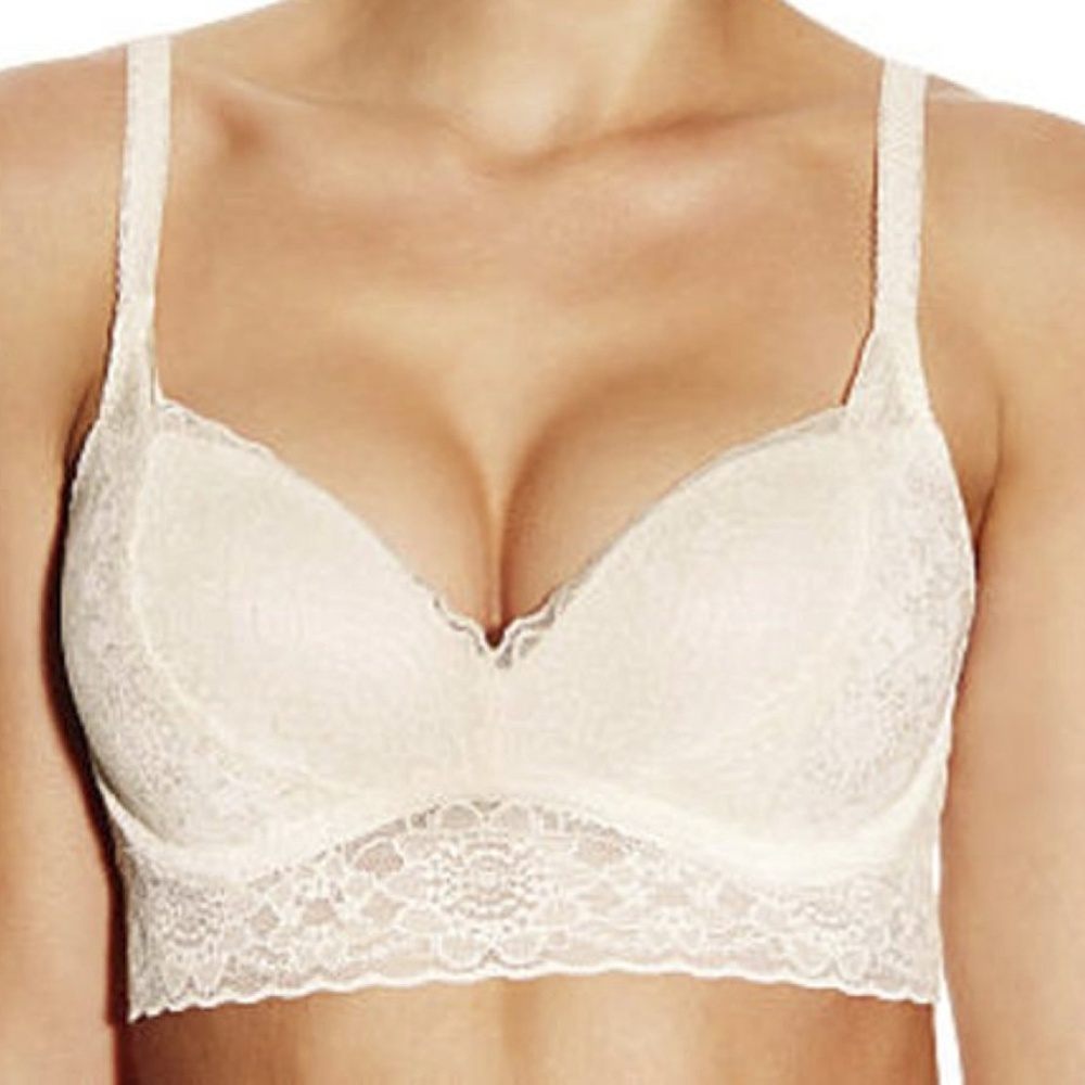 VS Tropical Lace Push Up Bralette White S (D-DD)
